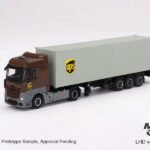 MINI GT: 1/64 Mercedes-Benz Actros w/ 40 Ft Container " UPS Europe"