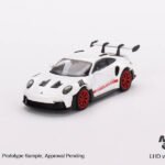 Mini GT 1/64 Porsche 911 (992) GT3 RS White with Pyro Red Accent Package