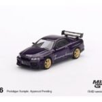 Mini GT 1/64 Nissan Skyline GT-R (R34) Tommykaira R-z Midnight Purple