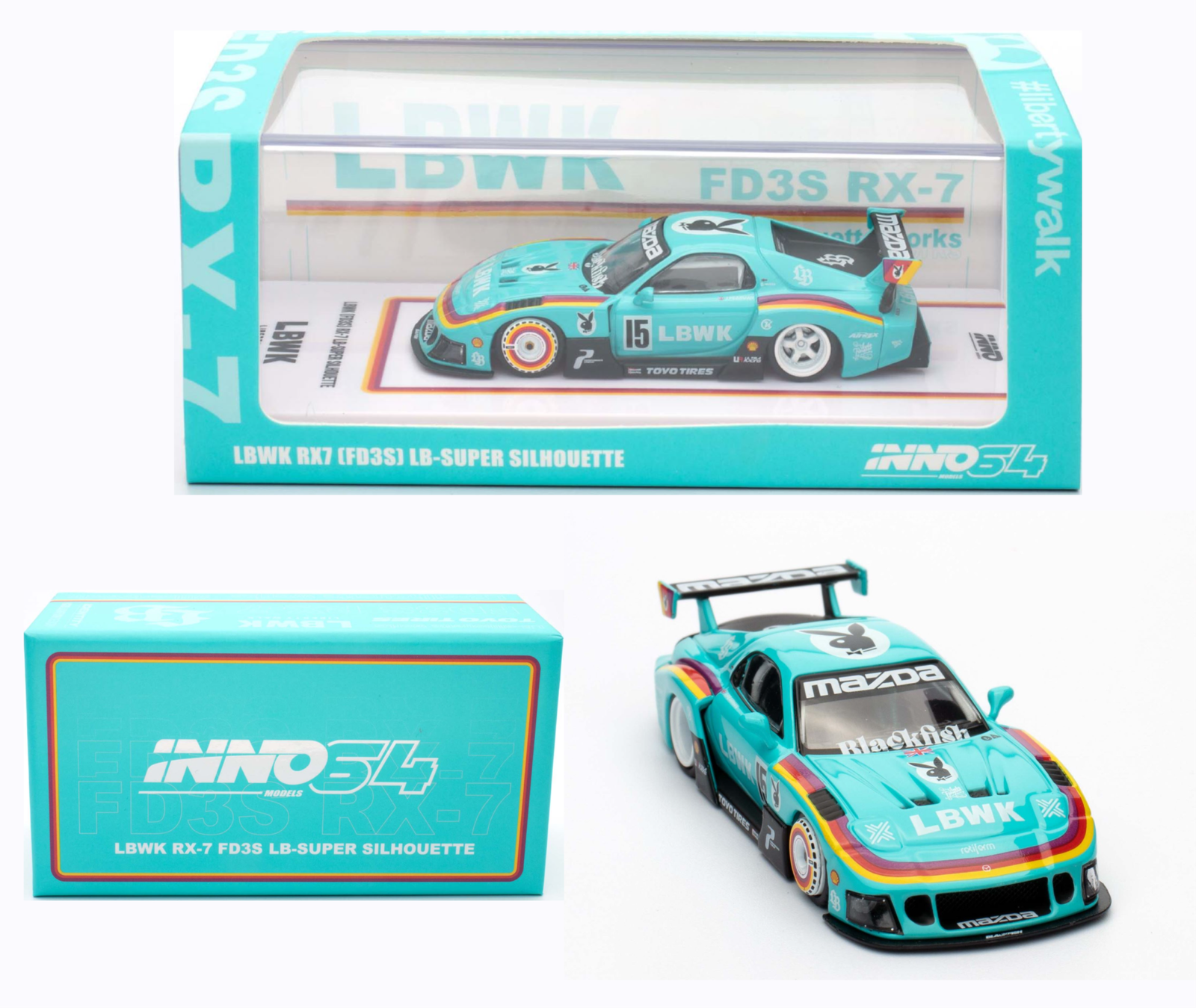 Inno64 1/64 - LBWK Mazda RX-7 (FD3S) LB-Super Silhouette - Luna Toyverse