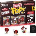 Funko Bitty Pop! - Deadpool Mini Koleksiyon Oyuncakları (4lü Paket) - Deadpool (Arka Bahçe Izgarası), Deadpool (Palyaço), Deadpool (Yatma Zamanı) & Gizemli Chase Figürü