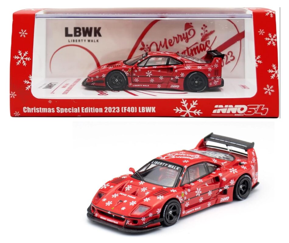 INNO64 1/64 Ferrari F40 LBWK Christmas 2023 Special Edition - Luna