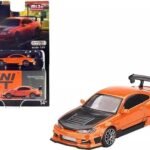 TrueScale Miniatures Mini GT #581 Nissan Silvia S15 D-MAX Metallic Orange (1:64)