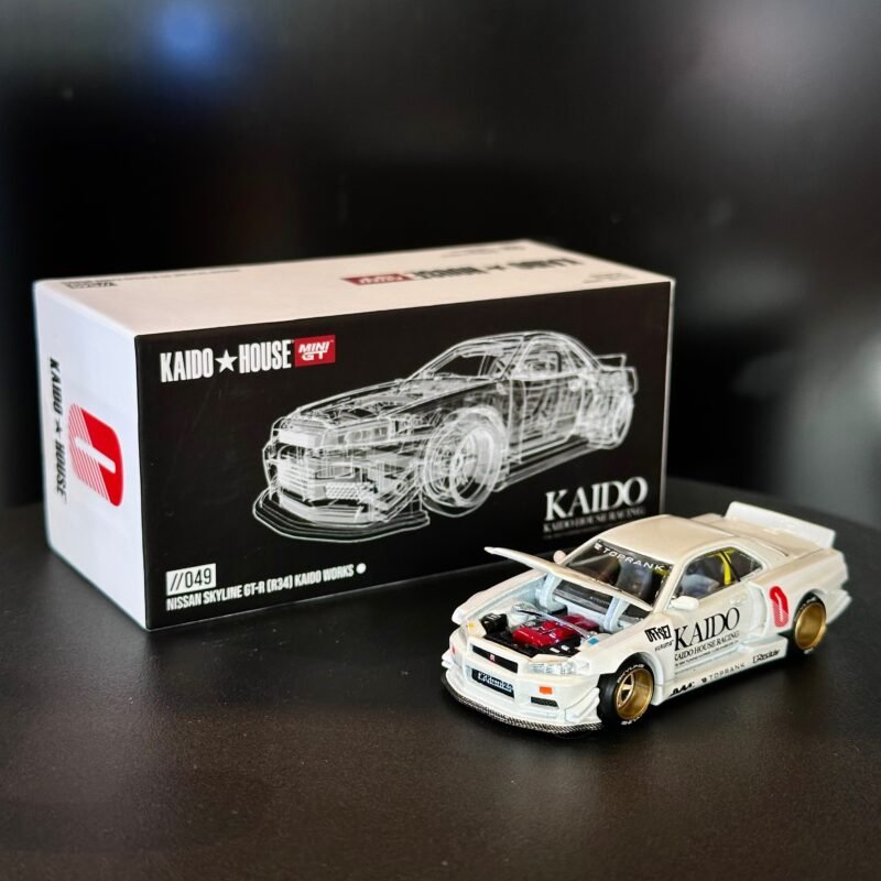 CHASE Kaido House x Mini GT Nissan Skyline GT-R R34 Kaido Works