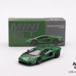Mini GT 1/64 Lamborghini Countach LPI 800-4 Verde Medio – Diecast Model Araba