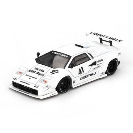 Mini GT 1/64 Lamborghini Countach LB-WORKS White – 2024 Tokyo Auto Salon (Blister Paket) – Diecast Model Araba