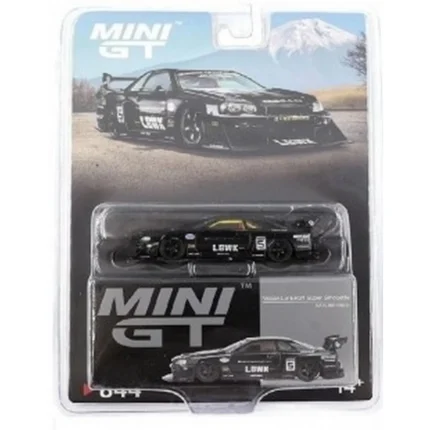 Mini GT 1/64 Nissan LB-ER34 Super Silhouette SKYLINE – Black – Blister Paket – Diecast Model Araba
