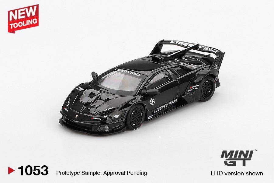 LB 1 Mini GT 1:64 LB-Silhouette WORKS Lamborghini Murciélago GT EVO Black - Görsel 1