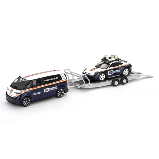 00140016-mini-gt-mgts0019-000-550×550 Mini GT 1/64 Porsche 911 Dakar #718 and Volkswagen ID Buzz Porsche Centrum Gelderland Roughroads Set - Görsel 1