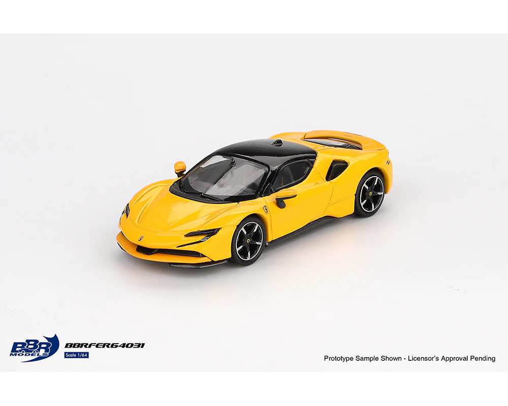 BBRFER64031_1 (1) BBR Models 1:64 Ferrari SF90 – Giallo Modena Yellow BBRFER64031 - Görsel 1