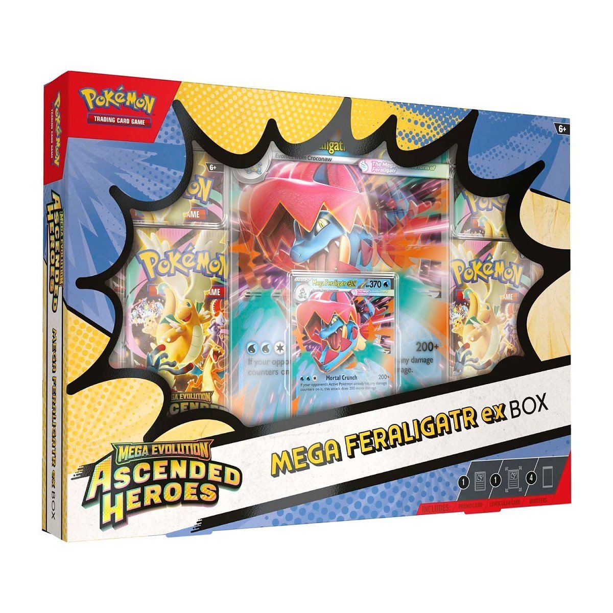 P11436_10-10313-129_01 Pokémon TCG: Mega Evolution-Ascended Heroes Mega Feraligatr ex Box - Görsel 1
