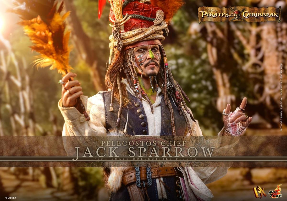 hot-toys-pelegostos-chief-jack-sparrow-dx-sixth-scale-figure-914584-s0-p5-1200x800-i45171 Pelegostos Chief Jack Sparrow DX Sixth Scale Figure - Görsel 1