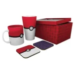 Pokemon Pokeball Hediye Seti ( Bardak-Bardak Altlığı )