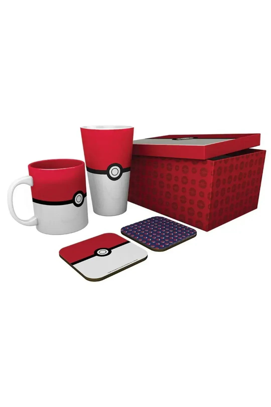 image-1080-8 Pokemon Pokeball Hediye Seti ( Bardak-Bardak Altlığı ) - Görsel 1