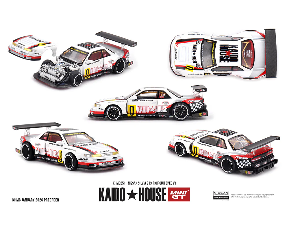image_7be39772-b91b-422a-b408-0de1e6c7cde3 Kaido House x Mini GT 1:64 Nissan Silvia S13-R Circuit Spec V1 KHMG251 - Görsel 1