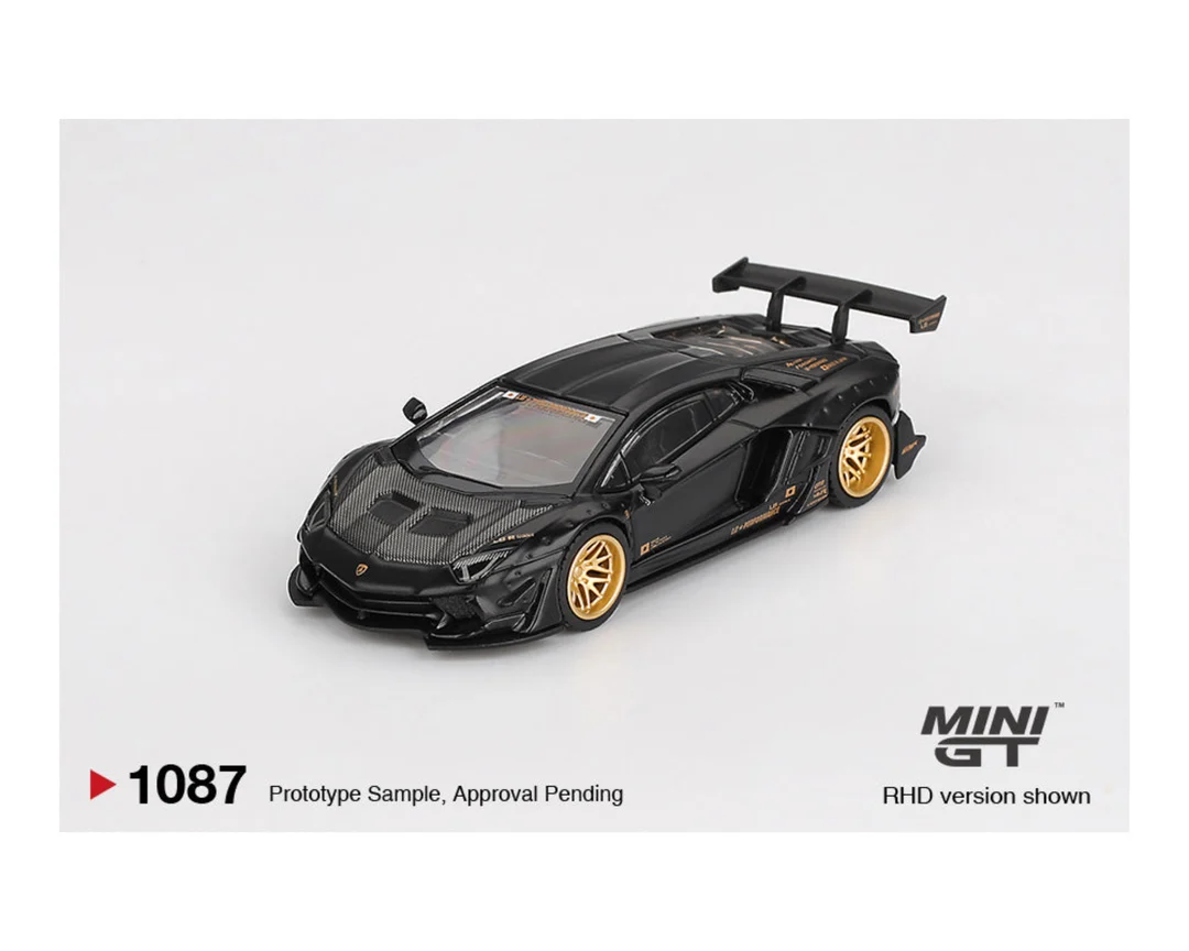 image_da04e662-3f8a-4476-8646-5d6ffabcd35f Mini GT 1/64 LB WORKS Lamborghini Aventador Limited Edition Matte Black - Görsel 1