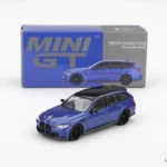 Mini GT BMW M3 Competition Touring Portimao Blue Metallic MGT01090 1:64 Diecast Model Araba