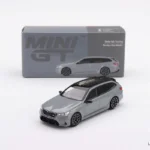 Mini GT BMW M5 Touring G99 Brooklyn Grey Metallic MGT01096 1:64 Diecast Model Araba